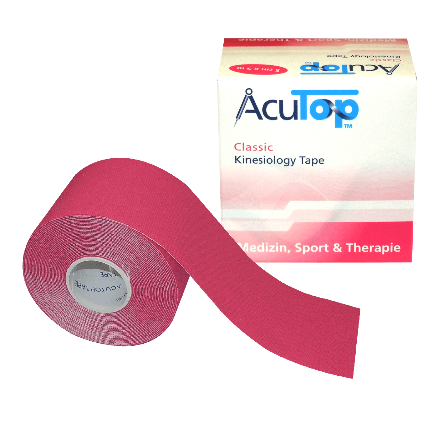 Acutop - Classic Kinesiologie Tape - Roze - 5cm x 5m - Intertaping.nl