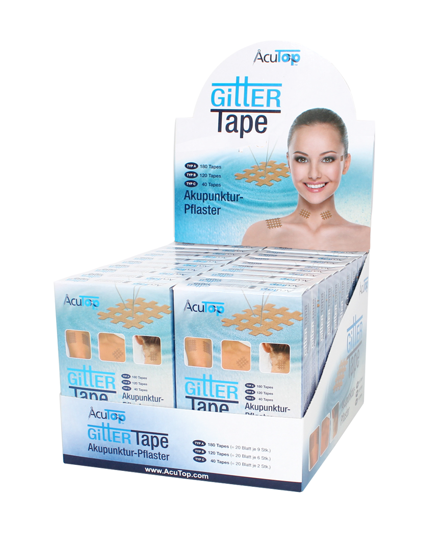 Acutop - Gridtape / Cross Tape - Beige - Type A - Displaybox | Intertaping.nl