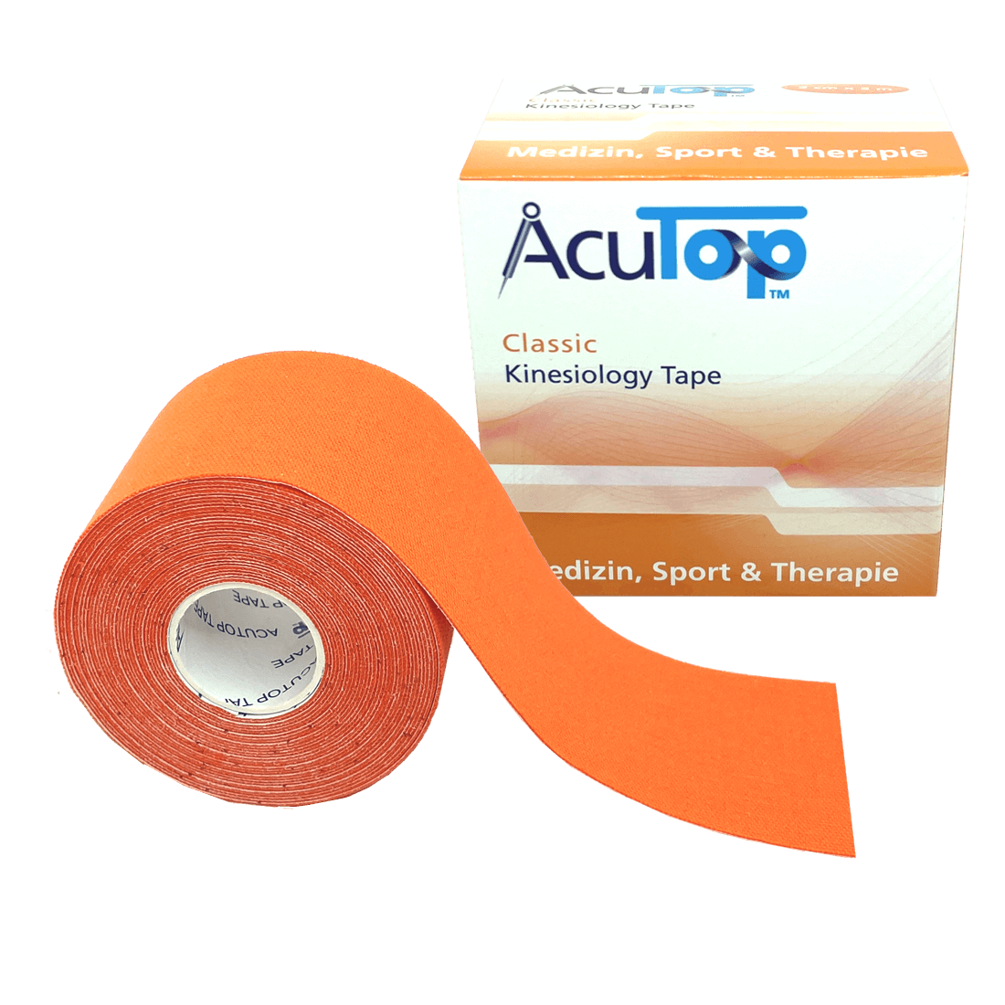 Acutop - Classic Kinesiologie Tape - Oranje - 5cm x 5m - Intertaping.nl